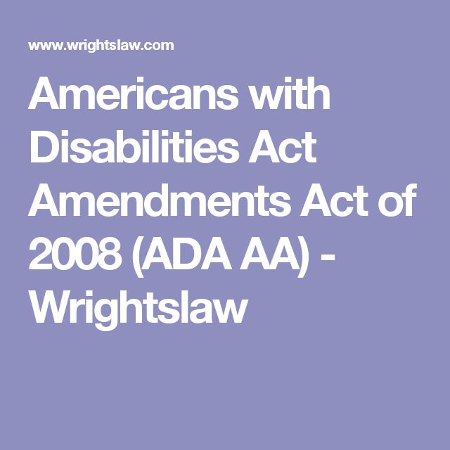 Americans with Disabilities Act Amendments Act of 2008 (ADA AA ...