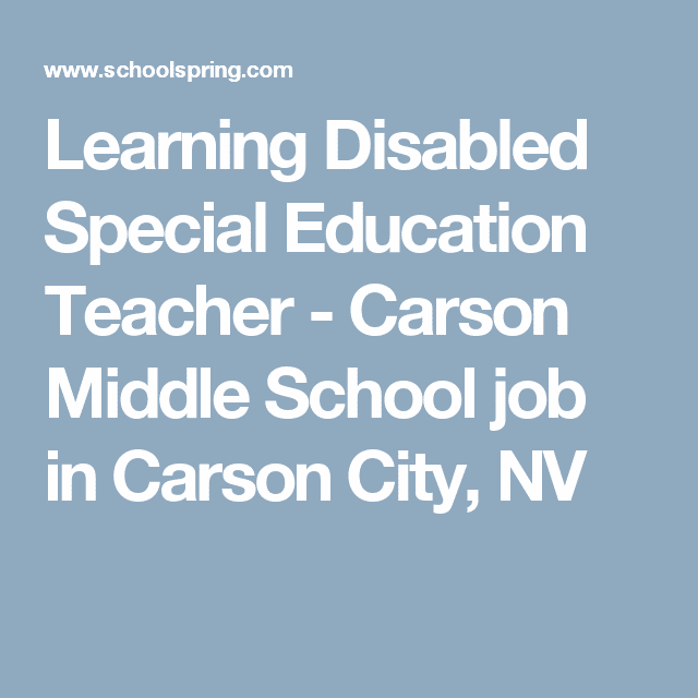 Learning Disabled Special Education Teacher