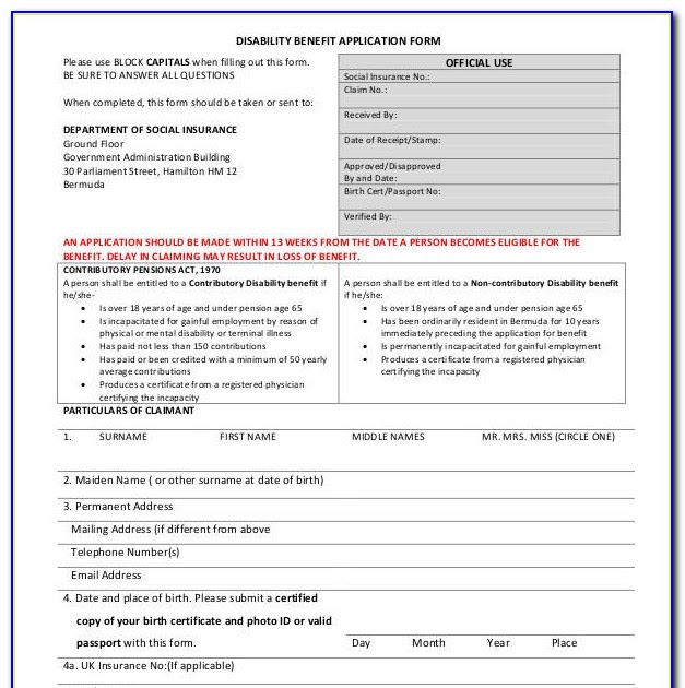 Nj Disability Forms Printable / New Jersey Disability Form Ds 1 ...